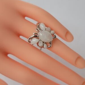 BBJ Sterling Silver 925 Buttefly Gemstone Ring Size 4.5